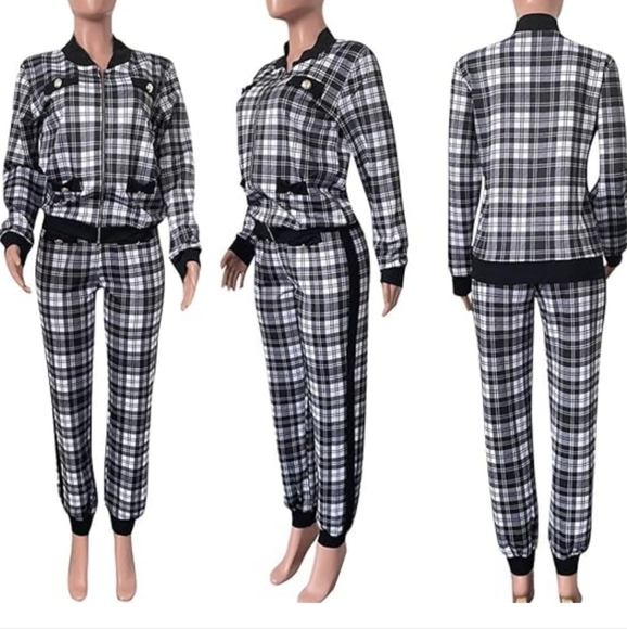 2 pieces set outfit new size M strech material anti wrinkles fabric. - Picture 2 of 3